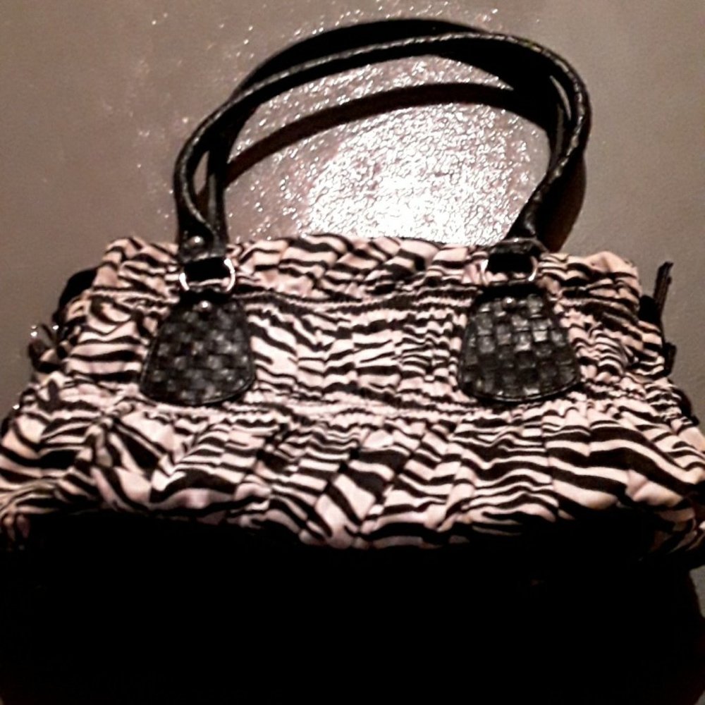 Zebra print handbag